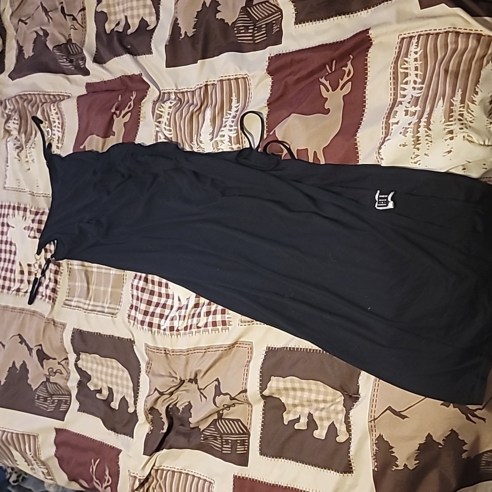 Long black dress with slit